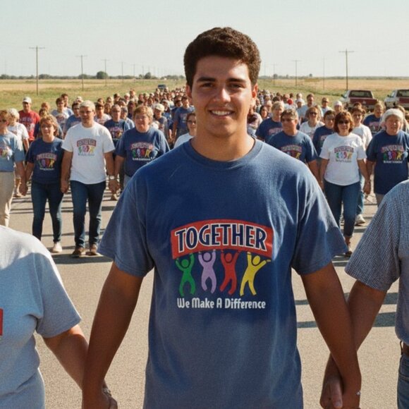 🌈 Vintage 90s Bleached Together Tee XL 👕 - Picture 1 of 5